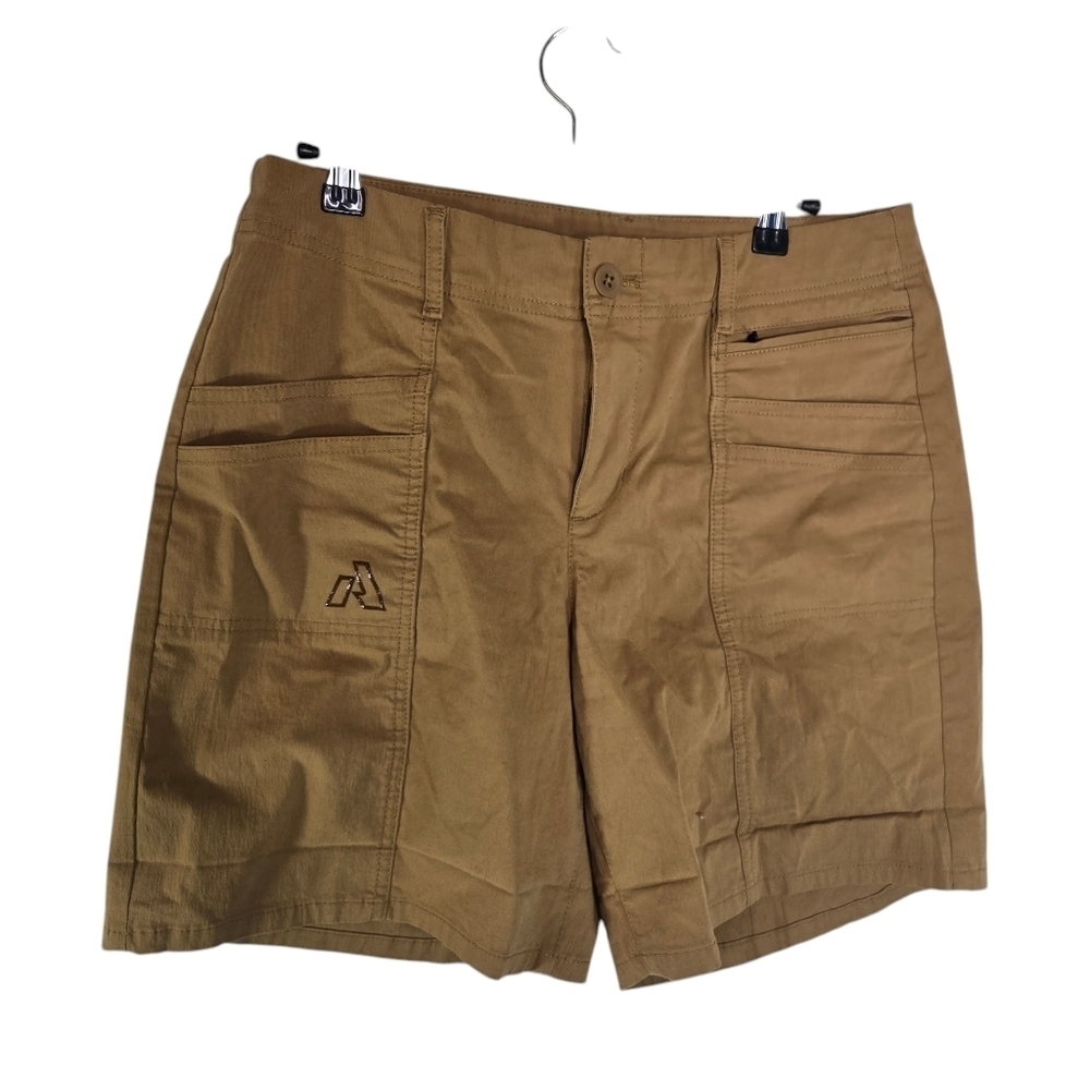 Eddie Bauer first 1st ascent mustard yellow cargo shorts